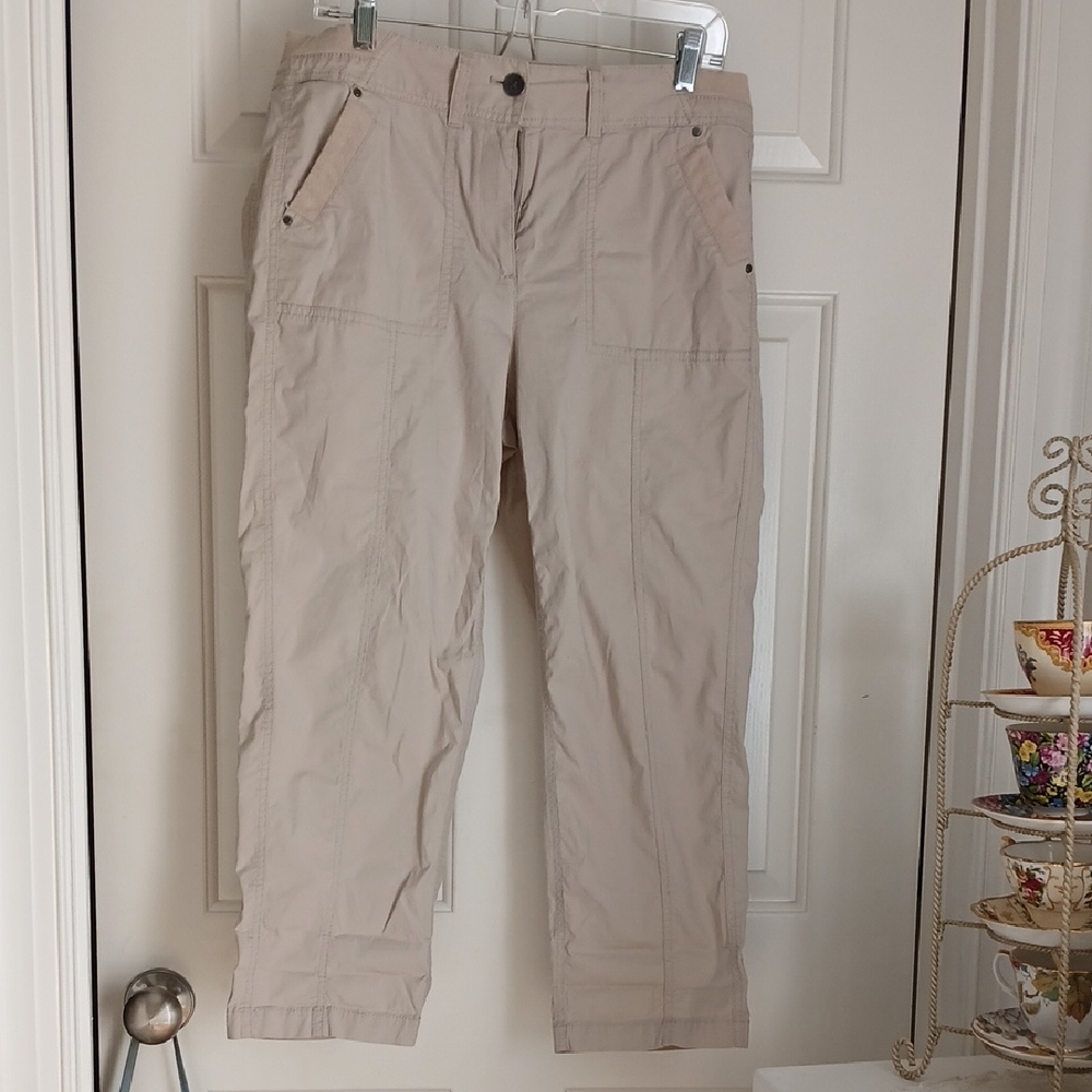 Womens Chico's Light Beige Cargo Pants for Women